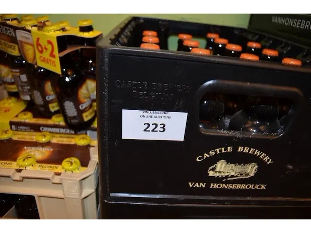 23 fl. palm 25cl, 38 fl. gentse strop blond 33cl, 64 fl. grimbergen dubbel 33cl, 32 fl. grimbergen blond 33cl, 40 fl. kasteelbier tripple 33cl, 72 fl. kasteelbier rouge 33cl, 23 fl. maredsous bruin 33cl - afbeelding 4 van  10