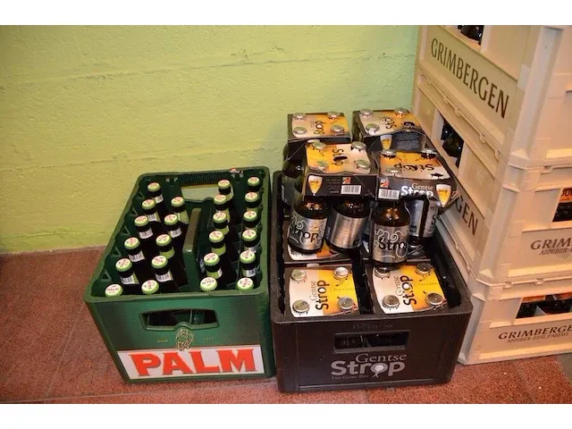 23 fl. palm 25cl, 38 fl. gentse strop blond 33cl, 64 fl. grimbergen dubbel 33cl, 32 fl. grimbergen blond 33cl, 40 fl. kasteelbier tripple 33cl, 72 fl. kasteelbier rouge 33cl, 23 fl. maredsous bruin 33cl - afbeelding 5 van  10