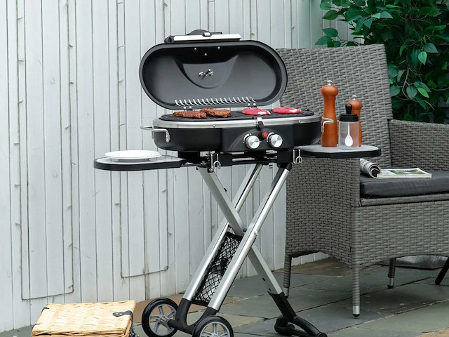 2,34 kw opvouwbare gasgrill met 2 branders - afbeelding 1 van  7