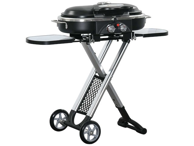 2,34 kw opvouwbare gasgrill met 2 branders - afbeelding 3 van  7