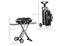 2,34 kw opvouwbare gasgrill met 2 branders - afbeelding 4 van  7