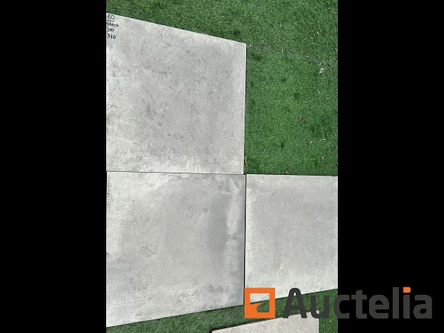 23m² buitentegels, ruw betoneffect 60x60 x20mm - afbeelding 1 van  1
