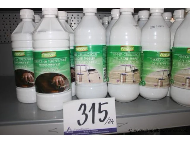 24 bussen a 1l wo. cellulose verdunner, terpentijnolie - afbeelding 1 van  1