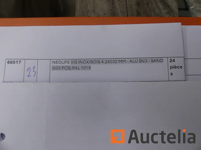 24 dozen met 500 neolife sand rvs / houtschroeven ral1019 - afbeelding 2 van  2