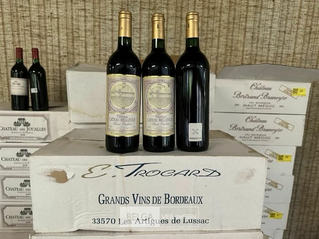 24 flessen 2x 1 doos chateau cateau bellevue saint emilion 1998 - afbeelding 1 van  3