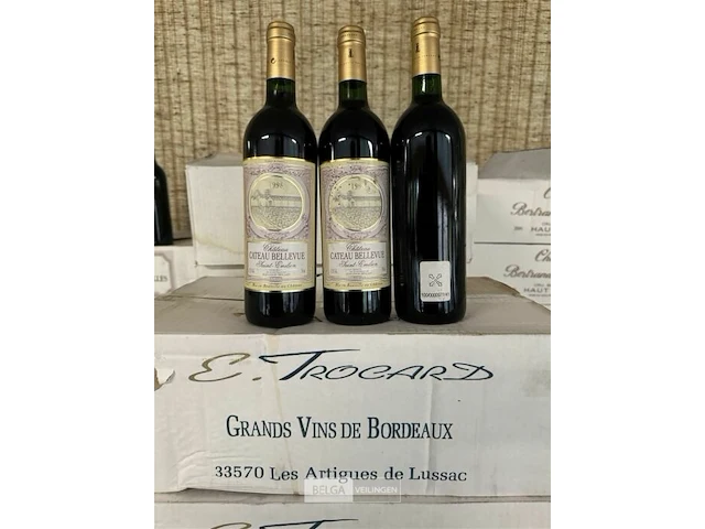 24 flessen 2x 1 doos chateau cateau bellevue saint emilion 1998 - afbeelding 2 van  3