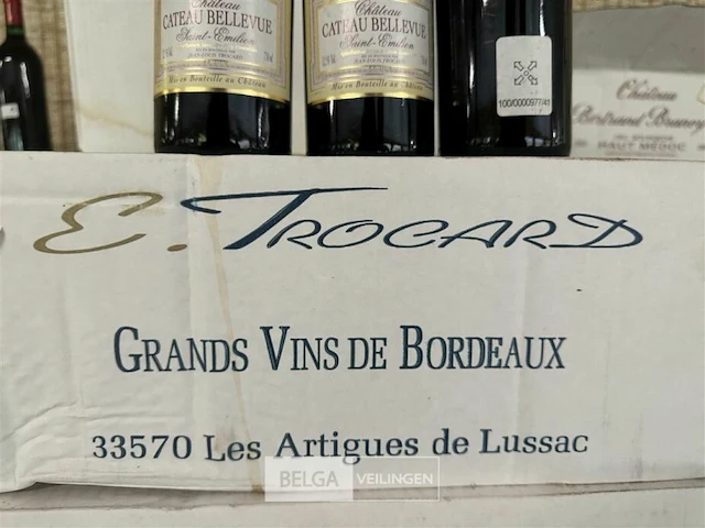 24 flessen 2x 1 doos chateau cateau bellevue saint emilion 1998 - afbeelding 3 van  3