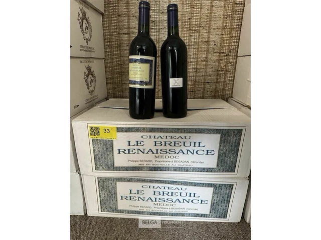 24 flessen 2x1 doos chateau le breuil renaissance medoc 2000 - afbeelding 1 van  5