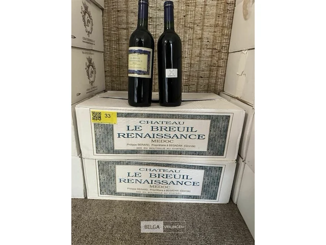 24 flessen 2x1 doos chateau le breuil renaissance medoc 2000 - afbeelding 5 van  5