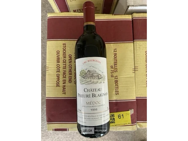 24 flessen 2x1 doos chateau prieure blaignan medoc 1996 - afbeelding 3 van  3