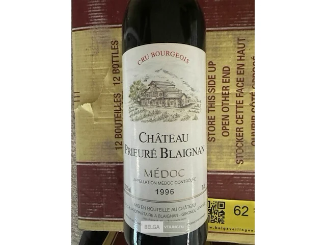 24 flessen 2x1 doos chateau prieure blaignan medoc 1996 - afbeelding 2 van  4