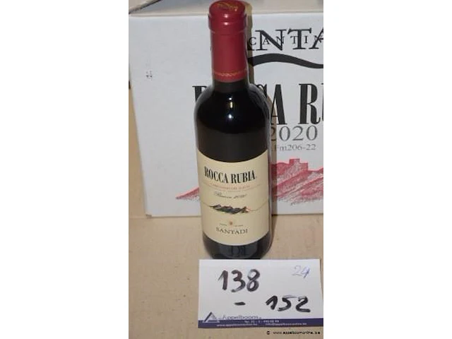 24 flessen à 37,5cl rode wijn rocca rubia, santadi, carignano del sulcis, riserva 2020, 14,5% - afbeelding 1 van  2