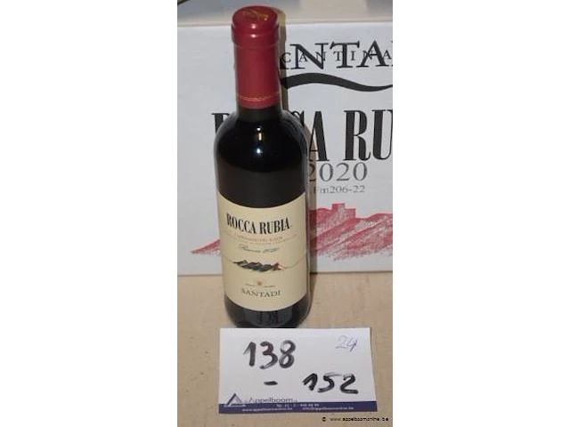 24 flessen à 37,5cl rode wijn rocca rubia, santadi, carignano del sulcis, riserva 2020, 14,5% - afbeelding 1 van  2