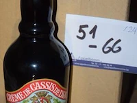 24 flessen à 70cl likeur créme de cassis de dijon, charles le téméraire, 16%