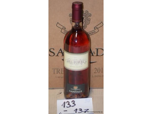 24 flessen à 75cl rosé wijn tre torri, santadi, carignano del sulcis, 2017, 13% - afbeelding 1 van  2