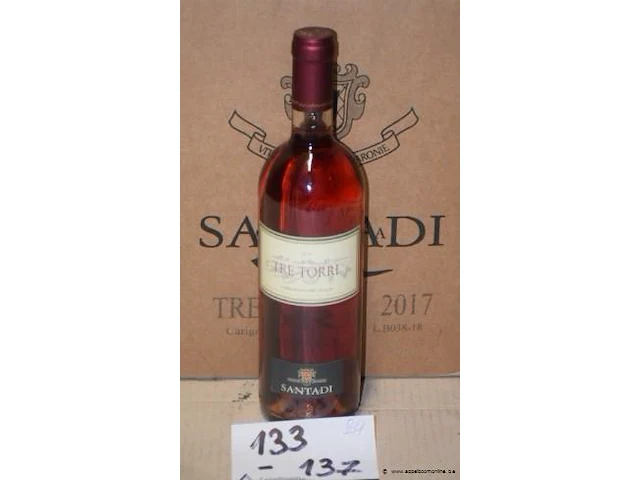 24 flessen à 75cl rosé wijn tre torri, santadi, carignano del sulcis, 2017, 13% - afbeelding 1 van  2