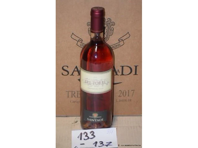 24 flessen à 75cl rosé wijn tre torri, santadi, carignano del sulcis, 2017, 13% - afbeelding 1 van  2