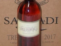 24 flessen à 75cl rosé wijn tre torri, santadi, carignano del sulcis, 2017, 13% - afbeelding 1 van  2