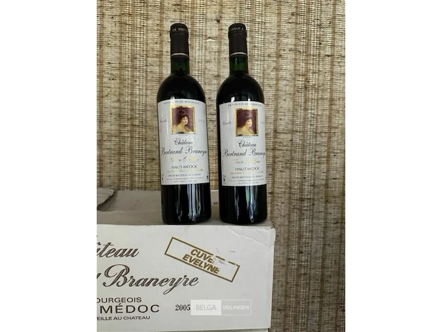 24 flessen x 1 doos chateau bertrand braneyre haut medoc 2005 - afbeelding 1 van  6