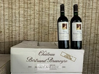 24 flessen x 1 doos chateau bertrand braneyre haut medoc 2005 - afbeelding 2 van  6