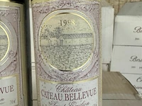 24 flessen2x 1 doos chateau cateau bellevue saint emilion 1998 - afbeelding 4 van  4