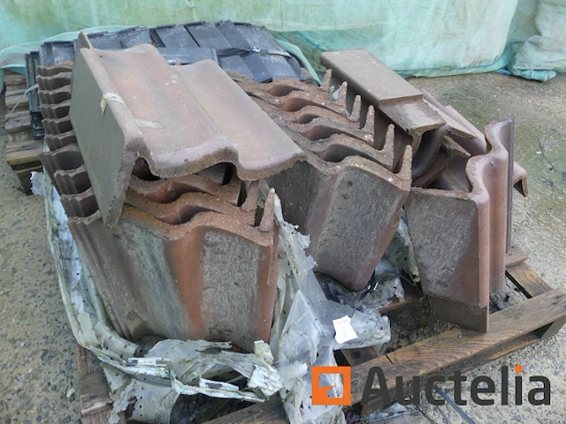 24 gevlamde bruine banktegels sneldeck - afbeelding 1 van  3