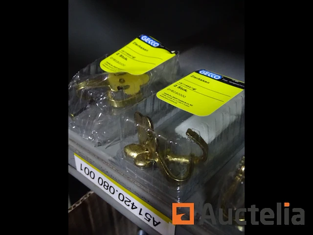 24 messing haken voor archel gecco - afbeelding 2 van  4