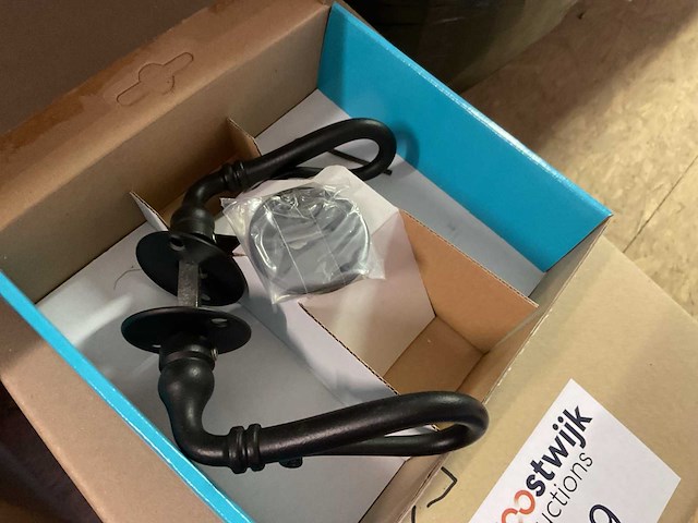 24 rustieke zwarte deurklinken - afbeelding 2 van  6