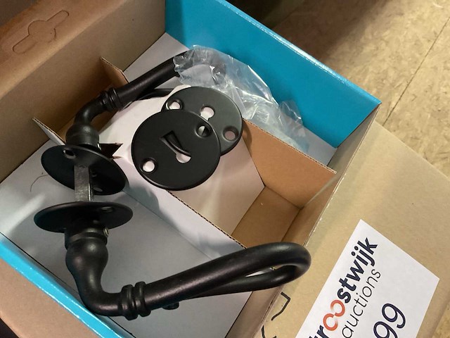 24 rustieke zwarte deurklinken - afbeelding 3 van  6