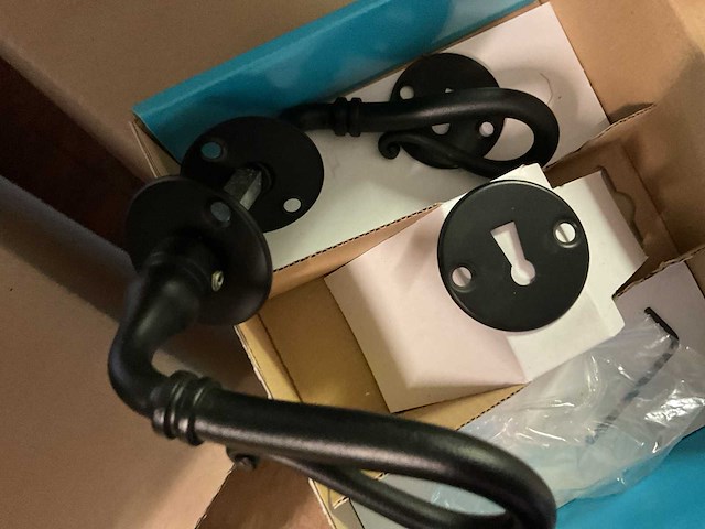 24 rustieke zwarte deurklinken - afbeelding 6 van  6