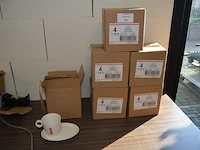 24 tassen met ondertas rombouts cappuccino - afbeelding 1 van  4