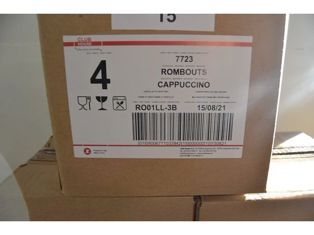 24 tassen met ondertas rombouts cappuccino - afbeelding 3 van  4