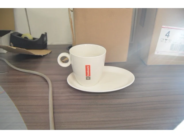 24 tassen met ondertas rombouts cappuccino - afbeelding 4 van  4