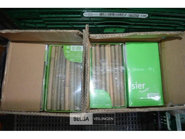 24 x 25 rietjes sier cocktail bamboo 18 cm - afbeelding 5 van  6