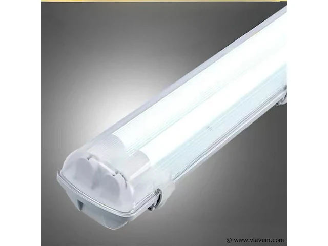 24 x dual tl armatuur 120cm – ip65 waterdicht – fluorescerend frame – binnen / buiten - afbeelding 2 van  6
