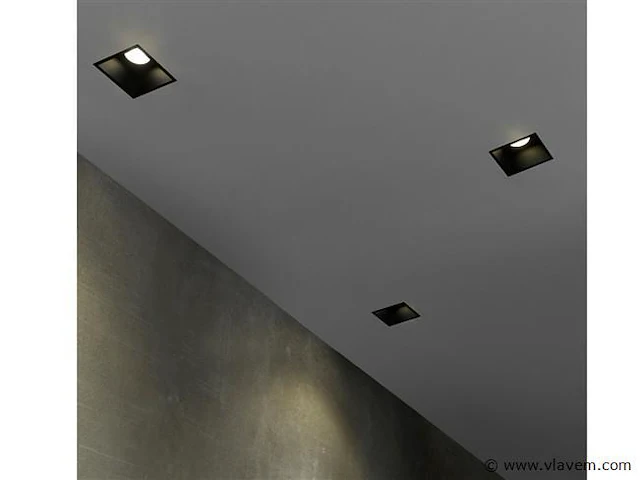 24 x gt deep square kantelbare inbouwspots zwart - afbeelding 7 van  10