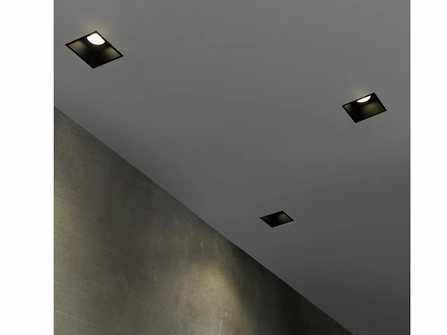 24 x gt deep square kantelbare inbouwspots zwart - afbeelding 8 van  10