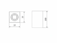 24 x gt square opbouwspots wit/zwart - afbeelding 4 van  6