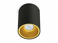 24 x gu10 opbouwspot armatuur cilinder zand goud en zwart - afbeelding 1 van  5