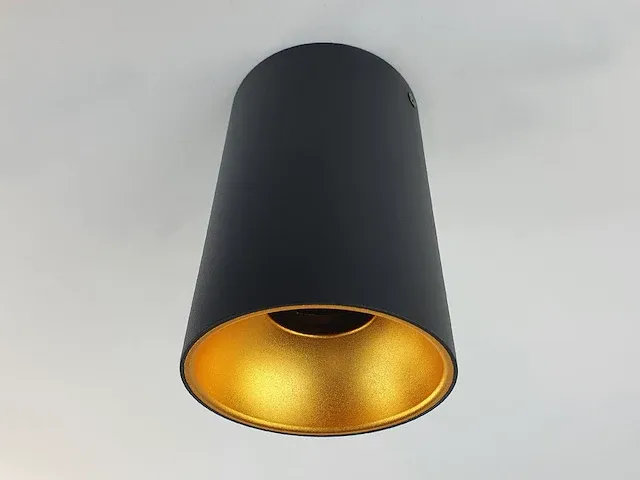 24 x gu10 opbouwspot armatuur cilinder zand goud en zwart - afbeelding 5 van  5