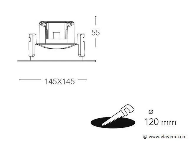 24 x inteq 15 watt ultralage led inbouwspots - afbeelding 6 van  9