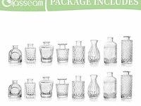 24 x kleine glazen tafel middenstukken - afbeelding 2 van  5