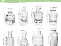 24 x kleine glazen tafel middenstukken - afbeelding 4 van  5
