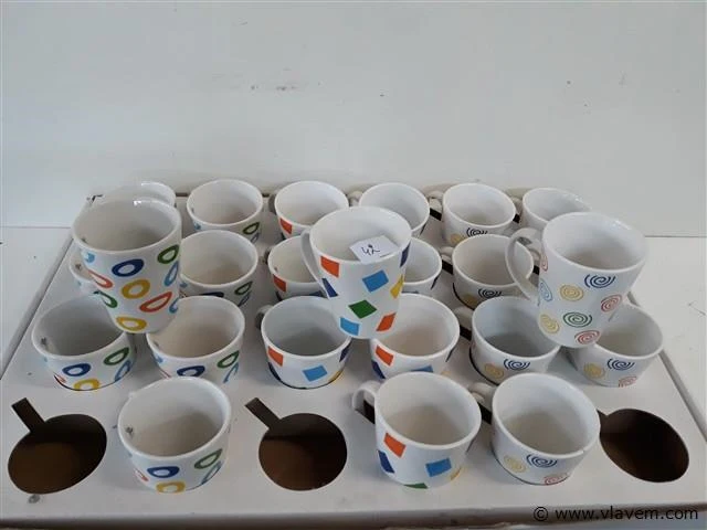 24 x koffiemok 10 cm - afbeelding 1 van  2
