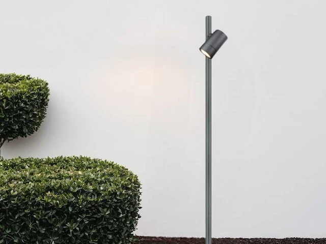 24 x modern lange prikspot tuinlamp gu10 fitting zand zwart draaibaar waterdicht - afbeelding 3 van  4