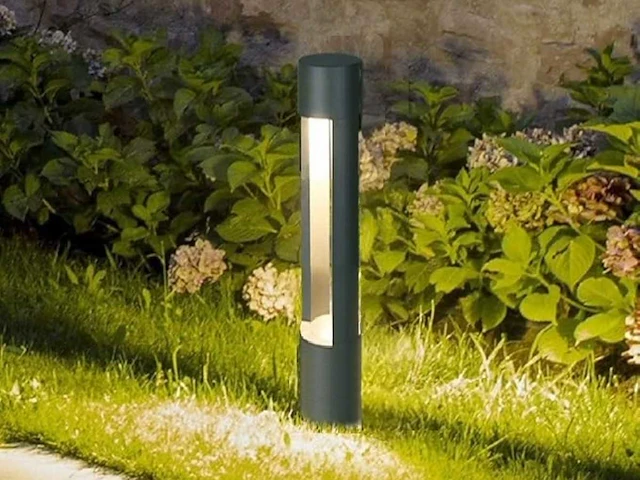 24 x moderne staande tuinlamp 60cm gu10 fitting zand zwart waterdicht - afbeelding 2 van  3