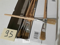 24 x penselen plat nr 14 houten steel - afbeelding 3 van  3