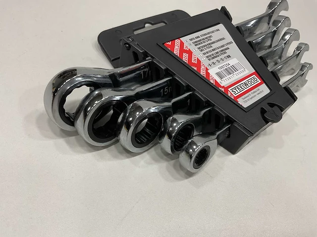 24 x ratel-ring-steeksleutel set; 5 delig - afbeelding 2 van  4
