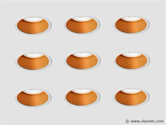 24 x solo deep inbouwspots wit/goud - afbeelding 1 van  9