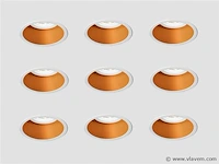 24 x solo deep inbouwspots wit/goud
